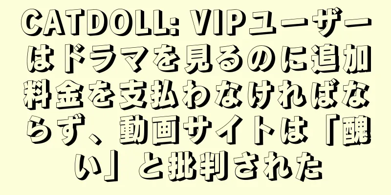 CATDOLL: VIPユーザーはドラマを見るのに追加料金を支払わなければならず、動画サイトは「醜い」と批判された