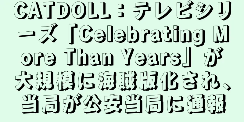 CATDOLL：テレビシリーズ「Celebrating More Than Years」が大規模に海賊版化され、当局が公安当局に通報