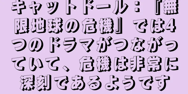 キャットドール：『無限地球の危機』では4つのドラマがつながっていて、危機は非常に深刻であるようです