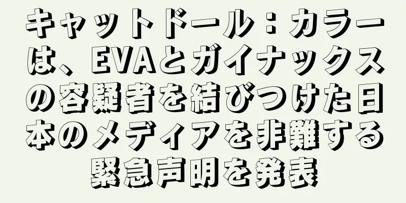 キャットドール：カラーは、EVAとガイナックスの容疑者を結びつけた日本のメディアを非難する緊急声明を発表