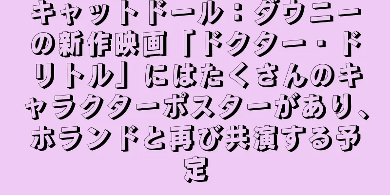 キャットドール：ダウニーの新作映画「ドクター・ドリトル」にはたくさんのキャラクターポスターがあり、ホランドと再び共演する予定