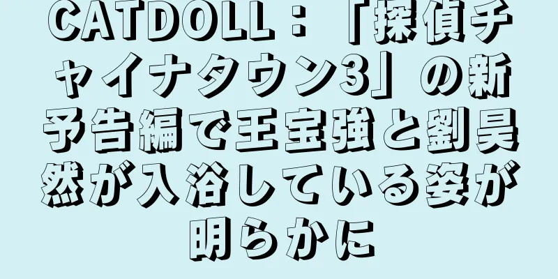 CATDOLL：「探偵チャイナタウン3」の新予告編で王宝強と劉昊然が入浴している姿が明らかに