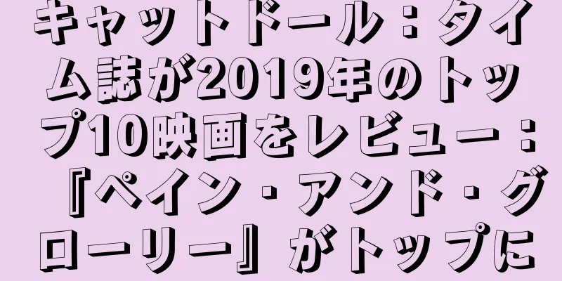 キャットドール：タイム誌が2019年のトップ10映画をレビュー：『ペイン・アンド・グローリー』がトップに