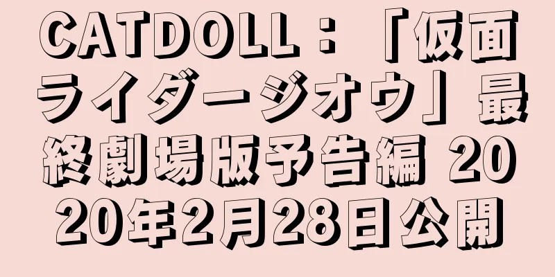 CATDOLL：「仮面ライダージオウ」最終劇場版予告編 2020年2月28日公開