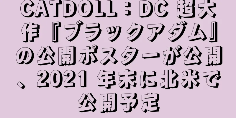 CATDOLL：DC 超大作『ブラックアダム』の公開ポスターが公開、2021 年末に北米で公開予定