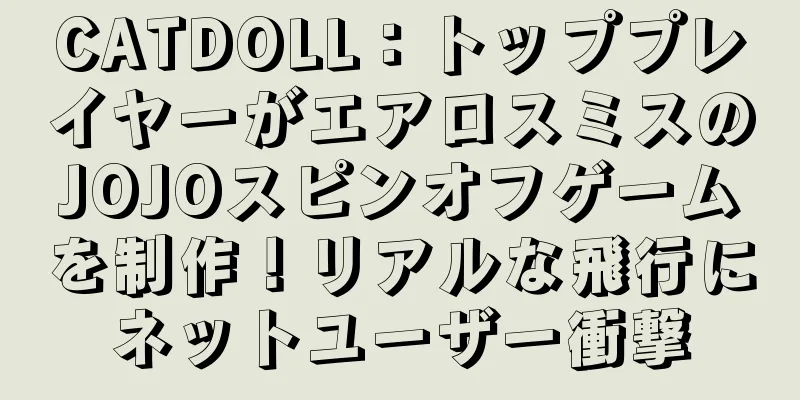 CATDOLL：トッププレイヤーがエアロスミスのJOJOスピンオフゲームを制作！リアルな飛行にネットユーザー衝撃