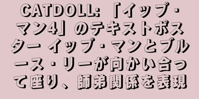 CATDOLL: 「イップ・マン4」のテキストポスター イップ・マンとブルース・リーが向かい合って座り、師弟関係を表現