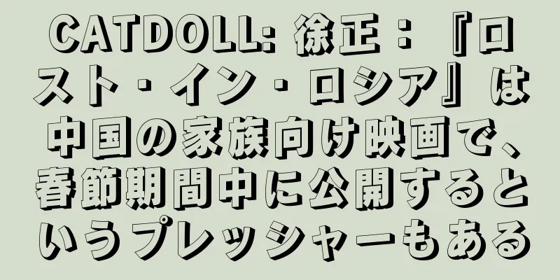 CATDOLL: 徐正：『ロスト・イン・ロシア』は中国の家族向け映画で、春節期間中に公開するというプレッシャーもある