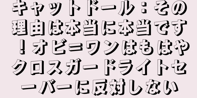 キャットドール：その理由は本当に本当です！オビ＝ワンはもはやクロスガードライトセーバーに反対しない
