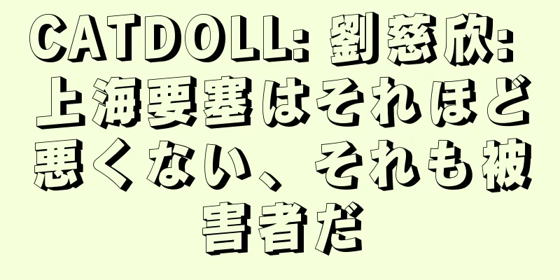 CATDOLL: 劉慈欣: 上海要塞はそれほど悪くない、それも被害者だ