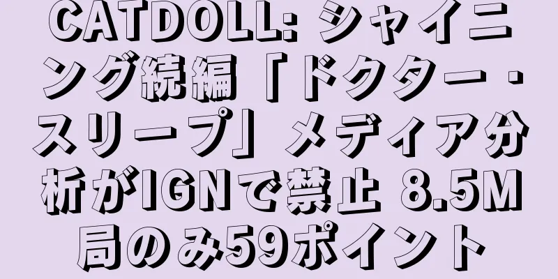 CATDOLL: シャイニング続編「ドクター・スリープ」メディア分析がIGNで禁止 8.5M局のみ59ポイント
