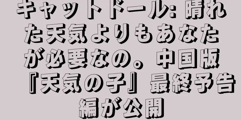 キャットドール: 晴れた天気よりもあなたが必要なの。中国版『天気の子』最終予告編が公開