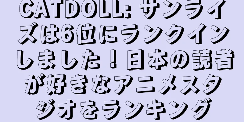 CATDOLL: サンライズは6位にランクインしました！日本の読者が好きなアニメスタジオをランキング