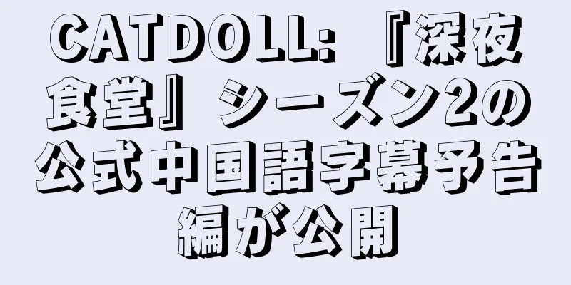 CATDOLL: 『深夜食堂』シーズン2の公式中国語字幕予告編が公開