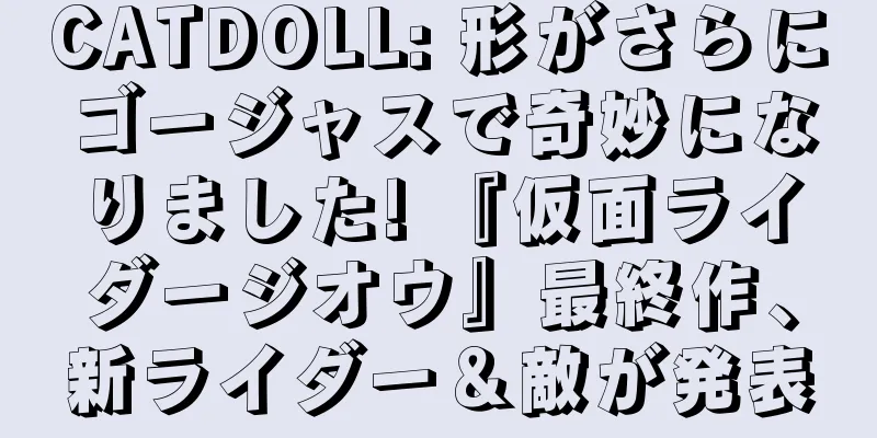 CATDOLL: 形がさらにゴージャスで奇妙になりました! 『仮面ライダージオウ』最終作、新ライダー＆敵が発表