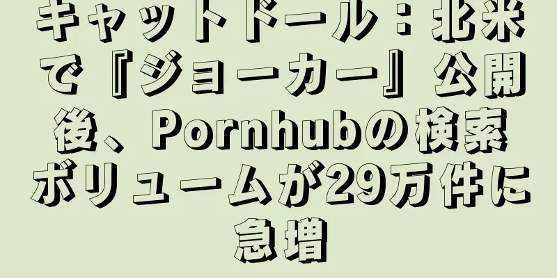 キャットドール：北米で『ジョーカー』公開後、Pornhubの検索ボリュームが29万件に急増