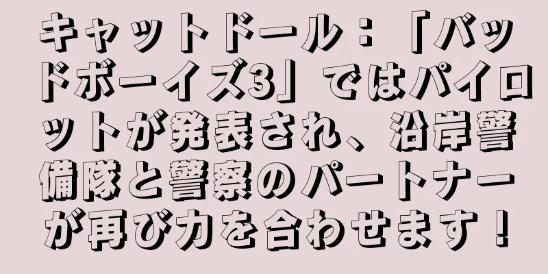 キャットドール：「バッドボーイズ3」ではパイロットが発表され、沿岸警備隊と警察のパートナーが再び力を合わせます！