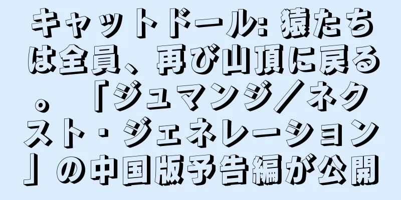 キャットドール: 猿たちは全員、再び山頂に戻る。 「ジュマンジ／ネクスト・ジェネレーション」の中国版予告編が公開