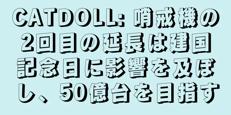 CATDOLL: 哨戒機の2回目の延長は建国記念日に影響を及ぼし、50億台を目指す