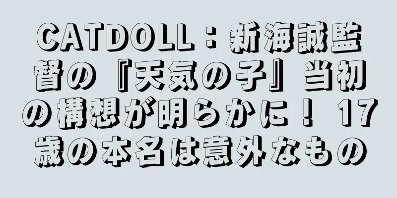 CATDOLL：新海誠監督の『天気の子』当初の構想が明らかに！ 17歳の本名は意外なもの