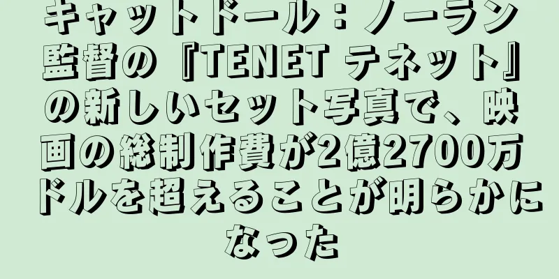 キャットドール：ノーラン監督の『TENET テネット』の新しいセット写真で、映画の総制作費が2億2700万ドルを超えることが明らかになった