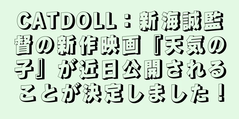 CATDOLL：新海誠監督の新作映画『天気の子』が近日公開されることが決定しました！
