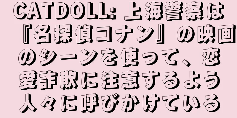 CATDOLL: 上海警察は『名探偵コナン』の映画のシーンを使って、恋愛詐欺に注意するよう人々に呼びかけている