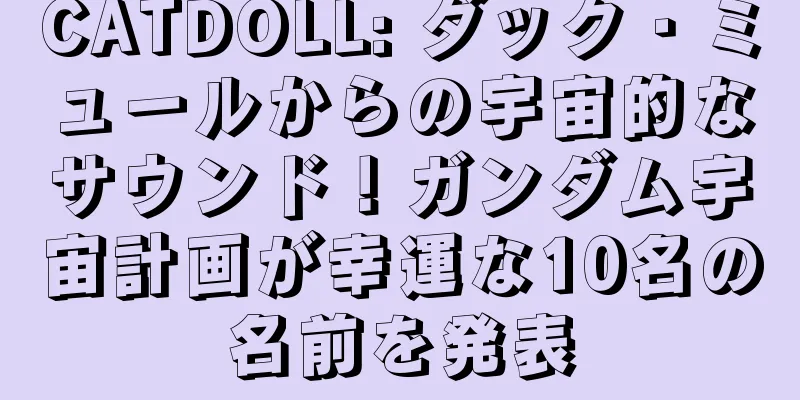 CATDOLL: ダック・ミュールからの宇宙的なサウンド！ガンダム宇宙計画が幸運な10名の名前を発表