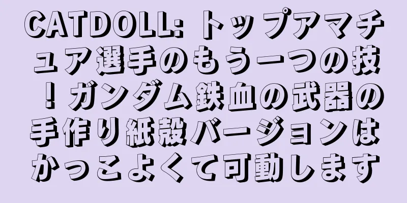 CATDOLL: トップアマチュア選手のもう一つの技！ガンダム鉄血の武器の手作り紙殻バージョンはかっこよくて可動します