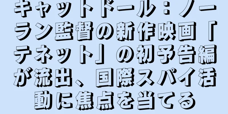 キャットドール：ノーラン監督の新作映画「テネット」の初予告編が流出、国際スパイ活動に焦点を当てる
