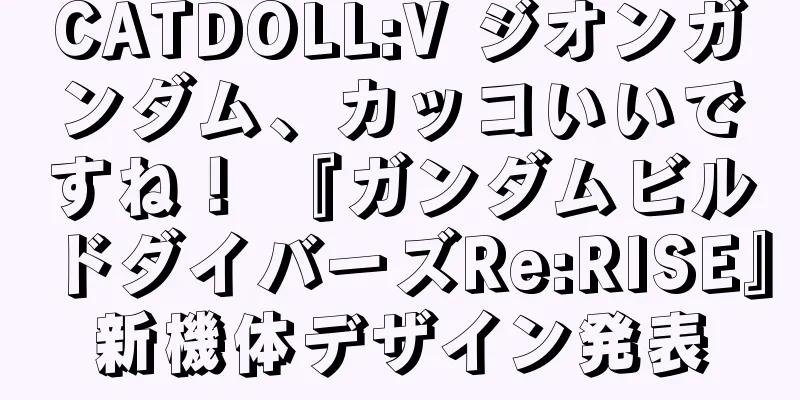 CATDOLL:V ジオンガンダム、カッコいいですね！ 『ガンダムビルドダイバーズRe:RISE』新機体デザイン発表