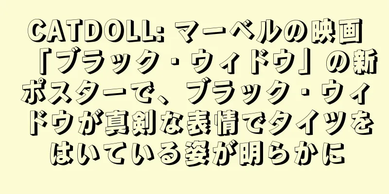 CATDOLL: マーベルの映画「ブラック・ウィドウ」の新ポスターで、ブラック・ウィドウが真剣な表情でタイツをはいている姿が明らかに