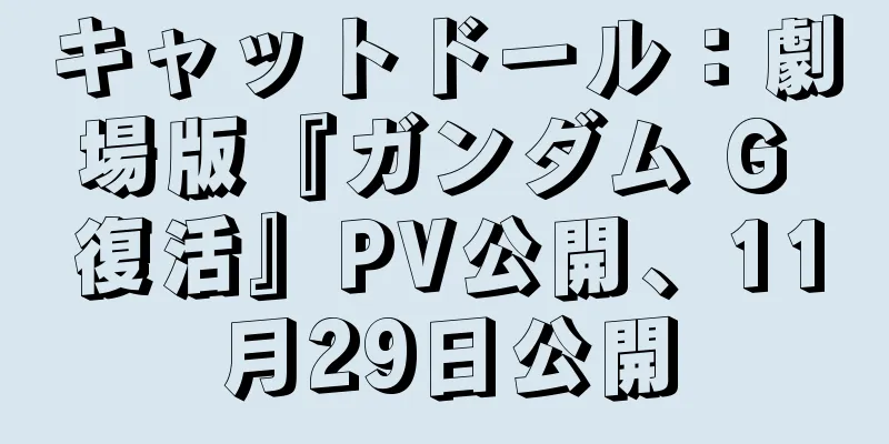 キャットドール：劇場版『ガンダム G 復活』PV公開、11月29日公開