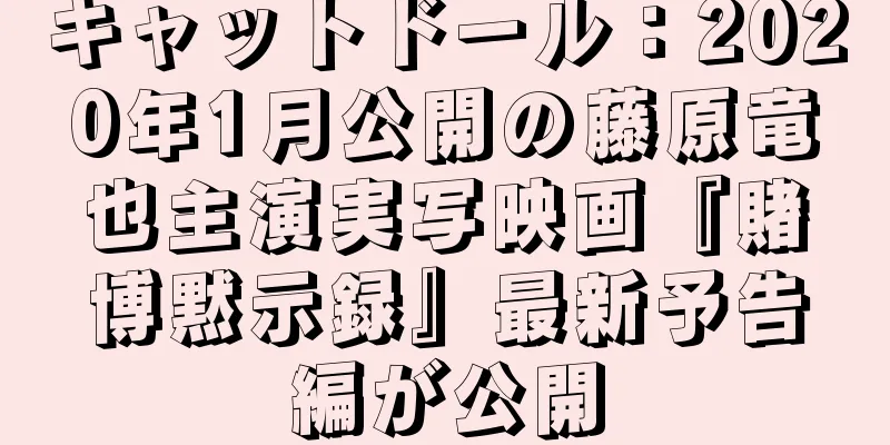 キャットドール：2020年1月公開の藤原竜也主演実写映画『賭博黙示録』最新予告編が公開