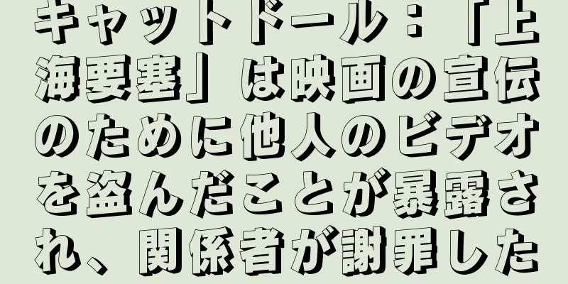 キャットドール：「上海要塞」は映画の宣伝のために他人のビデオを盗んだことが暴露され、関係者が謝罪した