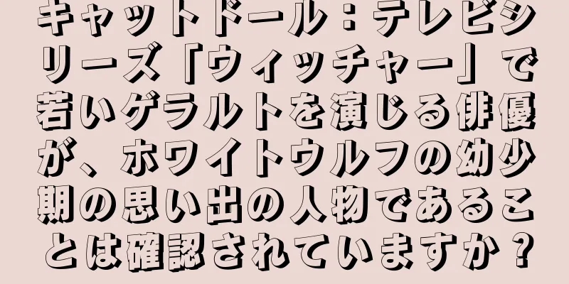 キャットドール：テレビシリーズ「ウィッチャー」で若いゲラルトを演じる俳優が、ホワイトウルフの幼少期の思い出の人物であることは確認されていますか？