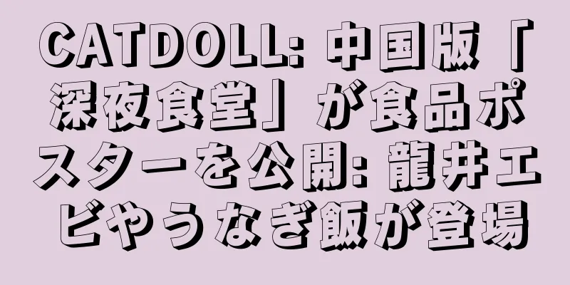 CATDOLL: 中国版「深夜食堂」が食品ポスターを公開: 龍井エビやうなぎ飯が登場