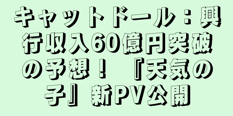 キャットドール：興行収入60億円突破の予想！ 『天気の子』新PV公開