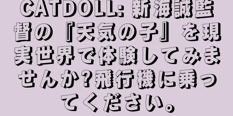 CATDOLL: 新海誠監督の『天気の子』を現実世界で体験してみませんか?飛行機に乗ってください。