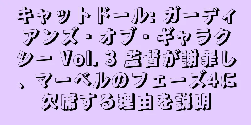 キャットドール: ガーディアンズ・オブ・ギャラクシー Vol. 3 監督が謝罪し、マーベルのフェーズ4に欠席する理由を説明
