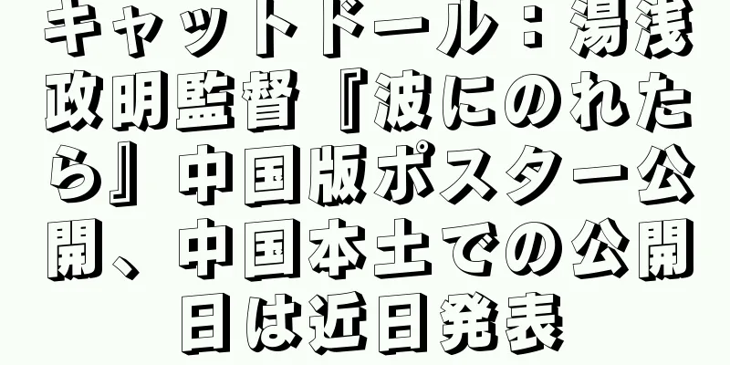 キャットドール：湯浅政明監督『波にのれたら』中国版ポスター公開、中国本土での公開日は近日発表