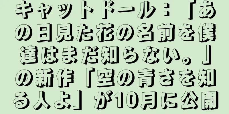 キャットドール：「あの日見た花の名前を僕達はまだ知らない。」の新作「空の青さを知る人よ」が10月に公開