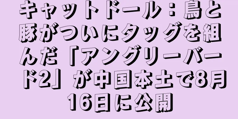 キャットドール：鳥と豚がついにタッグを組んだ「アングリーバード2」が中国本土で8月16日に公開
