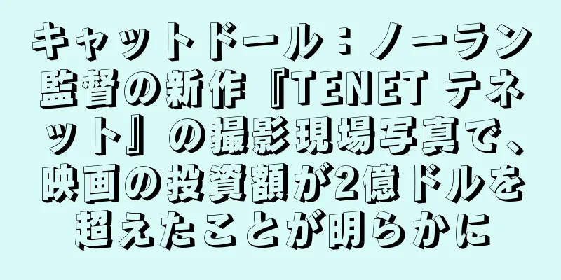 キャットドール：ノーラン監督の新作『TENET テネット』の撮影現場写真で、映画の投資額が2億ドルを超えたことが明らかに