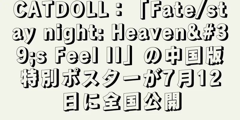 CATDOLL：「Fate/stay night: Heaven's Feel II」の中国版特別ポスターが7月12日に全国公開