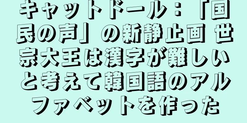 キャットドール：「国民の声」の新静止画 世宗大王は漢字が難しいと考えて韓国語のアルファベットを作った