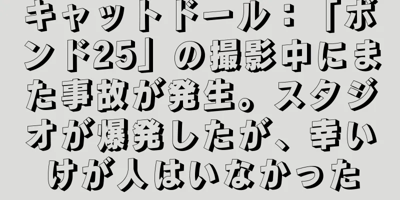 キャットドール：「ボンド25」の撮影中にまた事故が発生。スタジオが爆発したが、幸いけが人はいなかった