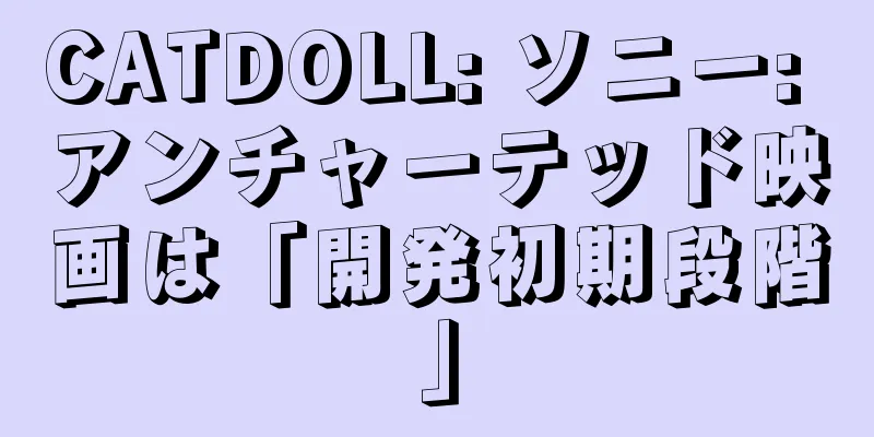 CATDOLL: ソニー: アンチャーテッド映画は「開発初期段階」