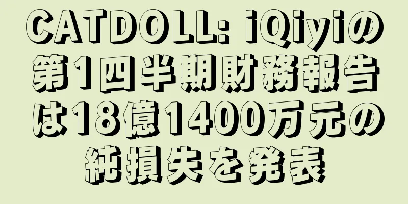 CATDOLL: iQiyiの第1四半期財務報告は18億1400万元の純損失を発表