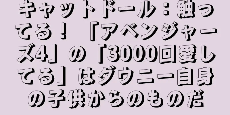 キャットドール：触ってる！ 「アベンジャーズ4」の「3000回愛してる」はダウニー自身の子供からのものだ